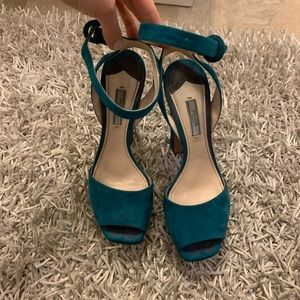 Prada suede platform heels 39.5